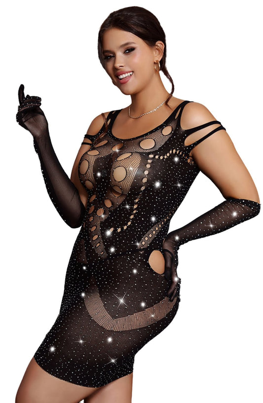 Sparkly Black Dress (Plus-Size)