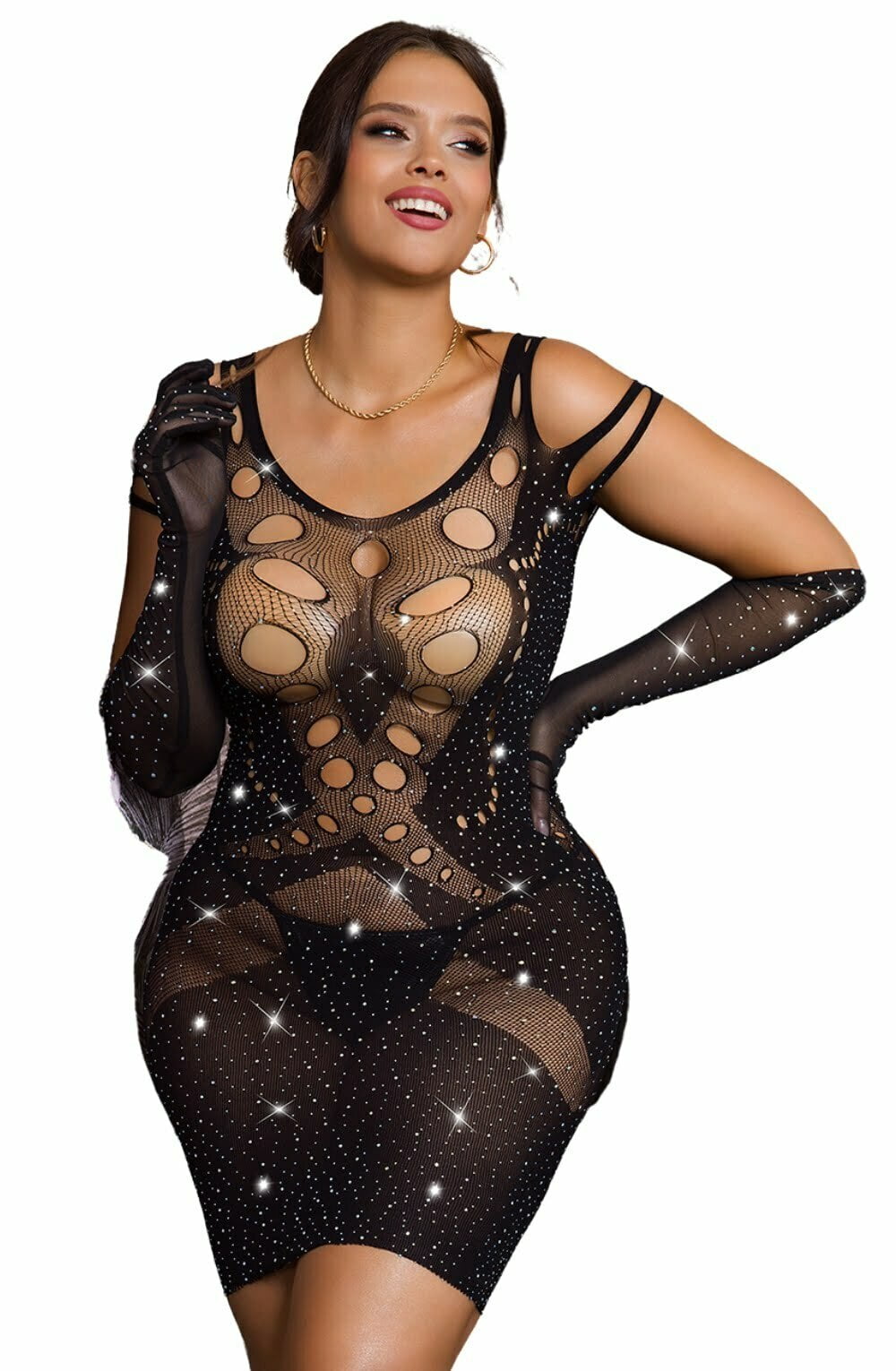 Sparkly Black Dress (Plus-Size)