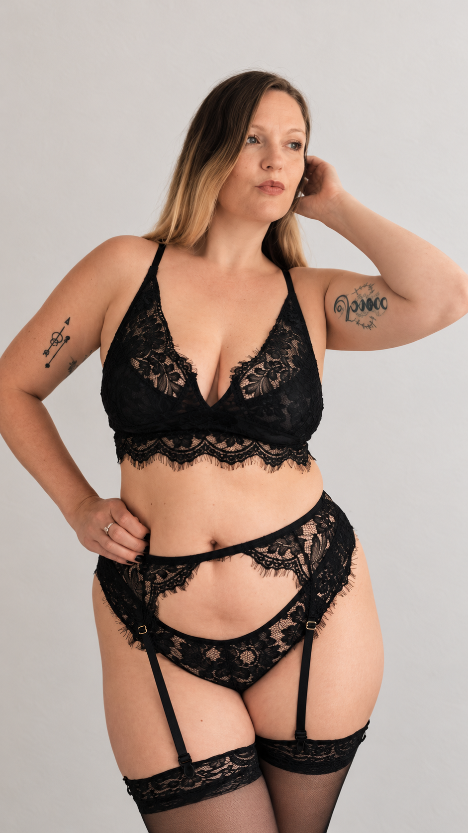 YesX YX987 Lingerie Set Black